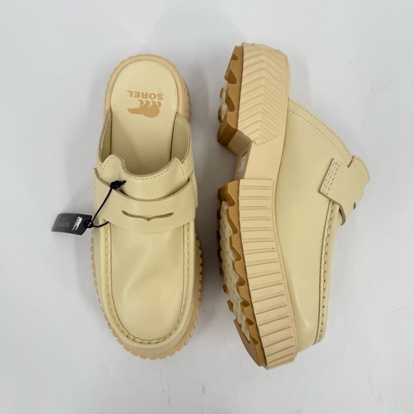 Sorel ONA Ave Leather Loafer in Honey White Sea Salt Size 7.5 - Picture 4 of 8